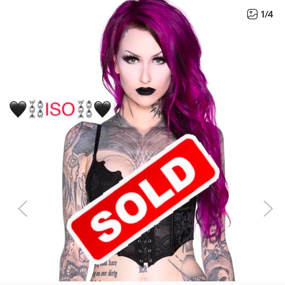 Killstar Gothic Black Lace Bustier